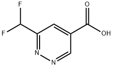 6-(difluoromethyl)pyridazine-4-carboxylic acid 结构式