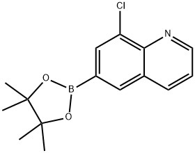 8-chloro-6-(4,4,5,5-tetramethyl-1,3,2-dioxaborolan-2-yl)quinoline 结构式