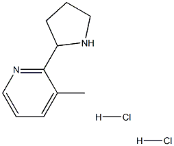 3-甲基-2-(2-吡咯烷基)吡啶二盐酸盐 结构式