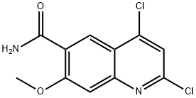 2,4-dichloro-7-methoxyquinoline-6-carboxamide 结构式