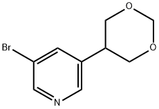 3-bromo-5-(1,3-dioxan-5-yl)pyridine 结构式