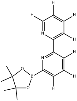 6-(4,4,5,5-tetramethyl-1,3,2-dioxaborolan-2-yl)-2,2'-bipyridine-3,3',4,4',5,5',6'-d7 结构式