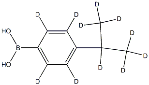 (4-(propan-2-yl-d7)phenyl-2,3,5,6-d4)boronic acid 结构式