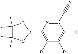 6-(4,4,5,5-tetramethyl-1,3,2-dioxaborolan-2-yl)picolinonitrile-3,4,5-d3 结构式