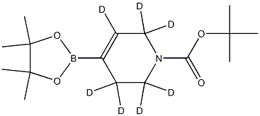 tert-butyl 4-(4,4,5,5-tetramethyl-1,3,2-dioxaborolan-2-yl)-3,6-dihydropyridine-1(2H)-carboxylate-2,2,3,3,5,6,6-d7 结构式