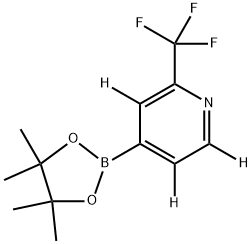 4-(4,4,5,5-tetramethyl-1,3,2-dioxaborolan-2-yl)-2-(trifluoromethyl)pyridine-3,5,6-d3 结构式