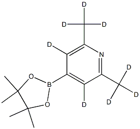 2,6-bis(methyl-d3)-4-(4,4,5,5-tetramethyl-1,3,2-dioxaborolan-2-yl)pyridine-3,5-d2 结构式