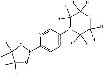 4-(6-(4,4,5,5-tetramethyl-1,3,2-dioxaborolan-2-yl)pyridin-3-yl)morpholine-2,2,3,3,5,5,6,6-d8 结构式