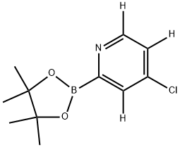 4-chloro-2-(4,4,5,5-tetramethyl-1,3,2-dioxaborolan-2-yl)pyridine-3,5,6-d3 结构式