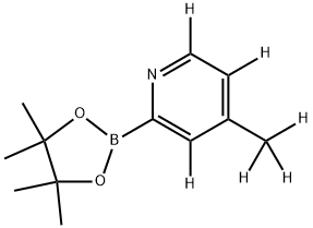 4-(methyl-d3)-2-(4,4,5,5-tetramethyl-1,3,2-dioxaborolan-2-yl)pyridine-3,5,6-d3 结构式