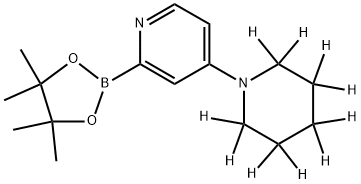 4-(piperidin-1-yl-d10)-2-(4,4,5,5-tetramethyl-1,3,2-dioxaborolan-2-yl)pyridine 结构式