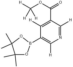 methyl-d3 5-(4,4,5,5-tetramethyl-1,3,2-dioxaborolan-2-yl)nicotinate-2,4,6-d3 结构式