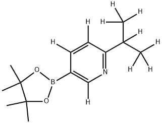 2-(propan-2-yl-d7)-5-(4,4,5,5-tetramethyl-1,3,2-dioxaborolan-2-yl)pyridine-3,4,6-d3 结构式