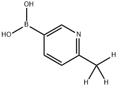 (6-(甲基)吡啶-3-基)硼酸-D3 结构式