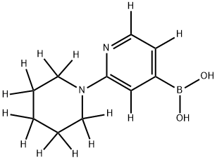 (2-(piperidin-1-yl-d10)pyridin-4-yl-3,5,6-d3)boronic acid 结构式