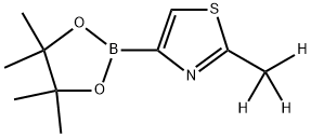 2-(methyl-d3)-4-(4,4,5,5-tetramethyl-1,3,2-dioxaborolan-2-yl)thiazole 结构式