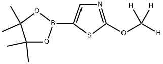 2-(methoxy-d3)-5-(4,4,5,5-tetramethyl-1,3,2-dioxaborolan-2-yl)thiazole 结构式