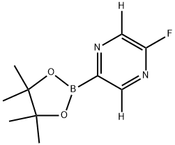 2-fluoro-5-(4,4,5,5-tetramethyl-1,3,2-dioxaborolan-2-yl)pyrazine-3,6-d2 结构式