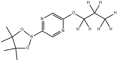 2-(propoxy-d7)-5-(4,4,5,5-tetramethyl-1,3,2-dioxaborolan-2-yl)pyrazine 结构式