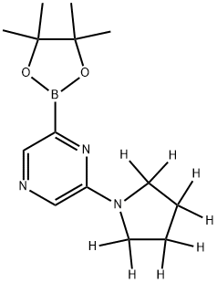 2-(pyrrolidin-1-yl-d8)-6-(4,4,5,5-tetramethyl-1,3,2-dioxaborolan-2-yl)pyrazine 结构式