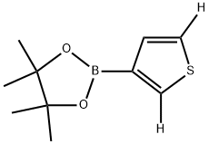 4,4,5,5-tetramethyl-2-(thiophen-3-yl-2,5-d2)-1,3,2-dioxaborolane 结构式