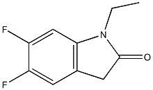 1-乙基-5,6-二氟二氢吲哚-2-酮 结构式