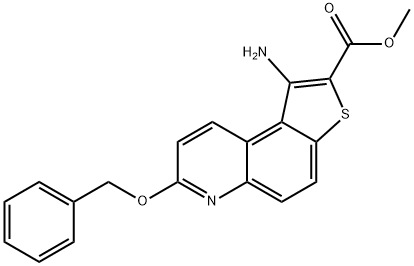 methyl 1-amino-7-(benzyloxy)thieno[3,2-f]quinoline-2-carboxylate 结构式