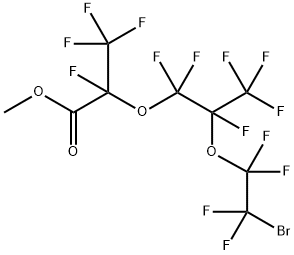 Methyl 8-bromoperfluoro(2,5-dimethyl-3,6-dioxaoctanoate) 结构式