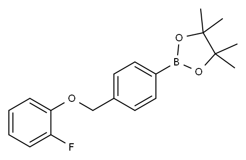 4-(2-氟苯氧基甲基)苯基硼酸频哪醇酯 结构式