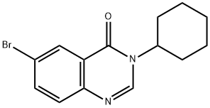 6-bromo-3-cyclohexylquinazolin-4(3H)-one 结构式