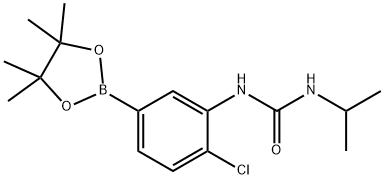 4-氯-3-异丙基脲基苯硼酸频哪醇酯 结构式