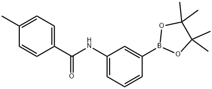 4-methyl-N-(3-(4,4,5,5-tetramethyl-1,3,2-dioxaborolan-2-yl)phenyl)benzamide 结构式