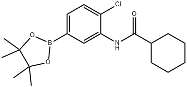 4-氯-3-(环戊基甲酰胺基)苯硼酸频哪醇酯 结构式