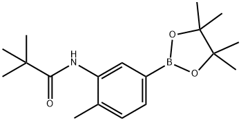 4-甲基-3-新戊酰胺基苯硼酸频哪醇酯 结构式