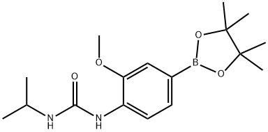 3-甲氧基-4-(异丙基脲基)苯硼酸频哪醇酯 结构式