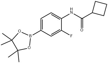 4-(环丁基甲酰胺基)-3-氟苯基硼酸频哪醇酯 结构式