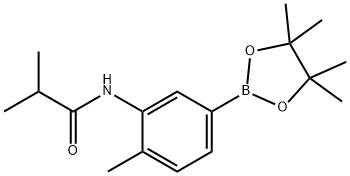 4-甲基-3-异丁酰胺基苯硼酸频哪醇酯 结构式
