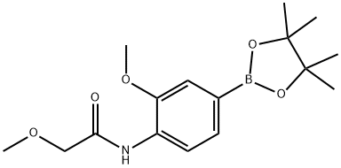 3-甲氧基-4-(2-甲氧基乙酰氨基)苯硼酸频哪醇酯 结构式
