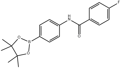 4-(4-氟苯基甲酰氨基)苯硼酸频哪醇酯 结构式