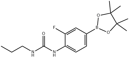 3-氟-4-(丙基脲基)苯硼酸频哪醇酯 结构式