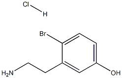 3-(2-Amino-ethyl)-4-bromo-phenol hydrochloride 结构式