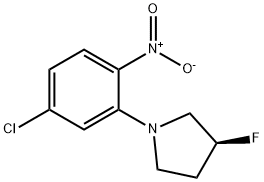 (S)-1-(5-chloro-2-nitrophenyl)-3-fluoropyrrolidine 结构式