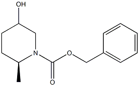 苯甲基 (2S)-5-羟基-2-甲基-哌啶-1-甲酸基酯 结构式