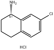 (S)-7-氯-1,2,3,4-四氢萘-1-胺盐酸盐 结构式