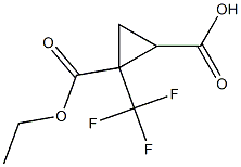 2-乙氧基羰基-2-(三氟甲基)环丙烷甲酸 结构式