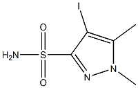 4-碘-1,5-二甲基吡唑-3-磺酰胺 结构式