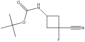 tert-butyl ((1s,3s)-3-cyano-3-fluorocyclobutyl)carbamate 结构式