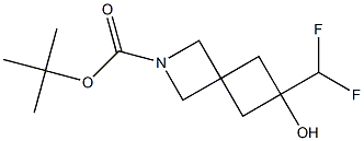 tert-butyl 6-(difluoromethyl)-6-hydroxy-2-azaspiro[3.3]heptane-2-carboxylate 结构式