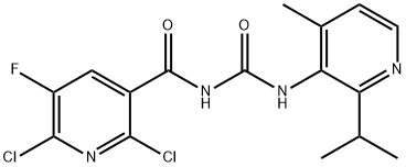 2,6-二氯-5-氟-N-[(2-异丙基-4-甲基吡啶-3-基)羰基]烟酰胺 结构式