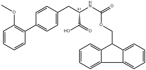 Fmoc-4-(2-methoxyphenyl)-L-phenylalanine 结构式